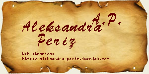 Aleksandra Periz vizit kartica